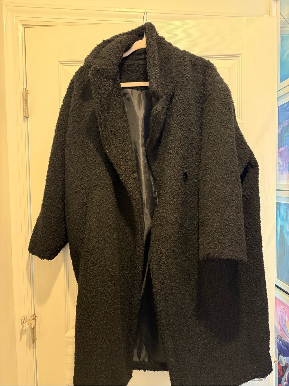 Stax official Black Teddy Sherpa Faux Shearling Coat